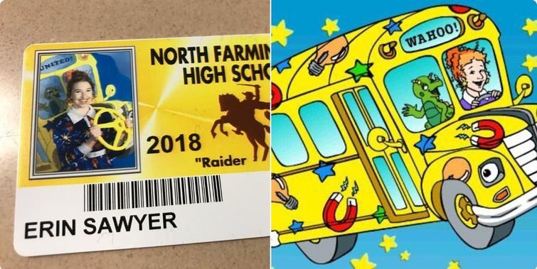 Школьники в Мичигане стали фотографироваться на пропуск в образе звёзд и героев мемов (20 фото)