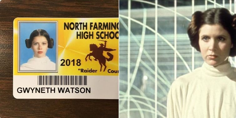 Школьники в Мичигане стали фотографироваться на пропуск в образе звёзд и героев мемов (20 фото)