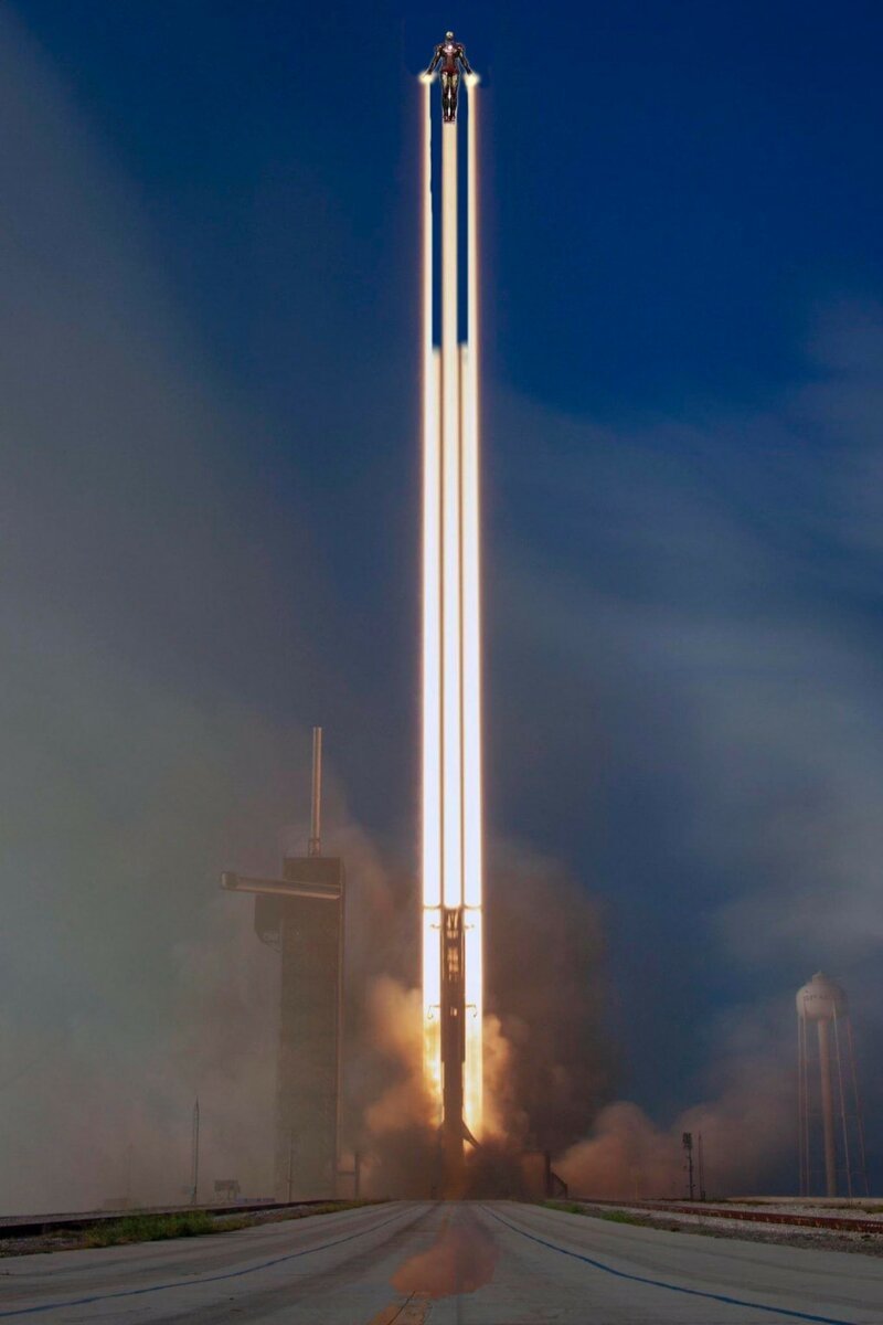 «Как тебе такое, Илон Маск?»: фотошоперы устроили битву в честь запуска ракеты-носителя Falcon Heavy (16 фото + 1 гиф)