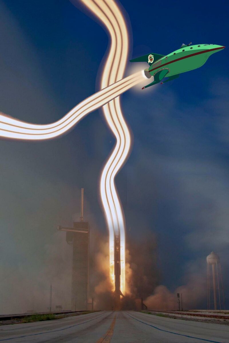 «Как тебе такое, Илон Маск?»: фотошоперы устроили битву в честь запуска ракеты-носителя Falcon Heavy (16 фото + 1 гиф)