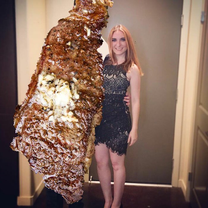 Вместо того, чтобы выбросить фотографии со своим бывшим, эта женщина просто накрыла его стейком (6 фото) Вместо того, чтобы выбросить фотографии со своим бывшим, эта женщина просто накрыла его стейком (6 фото)