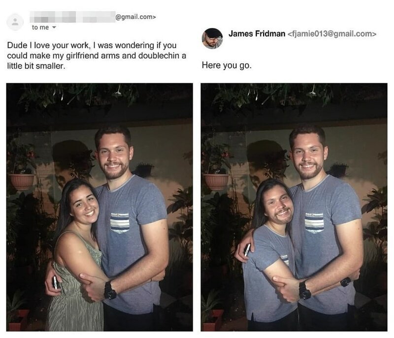 11 работ от мастера фотошопа, который переворачивает желания клиентов с ног на голову (11 фото) 11 работ от мастера фотошопа, который переворачивает желания клиентов с ног на голову (11 фото)