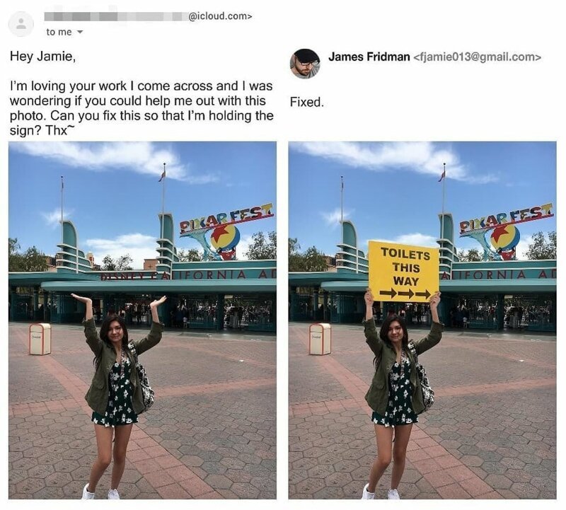 11 работ от мастера фотошопа, который переворачивает желания клиентов с ног на голову (11 фото) 11 работ от мастера фотошопа, который переворачивает желания клиентов с ног на голову (11 фото)