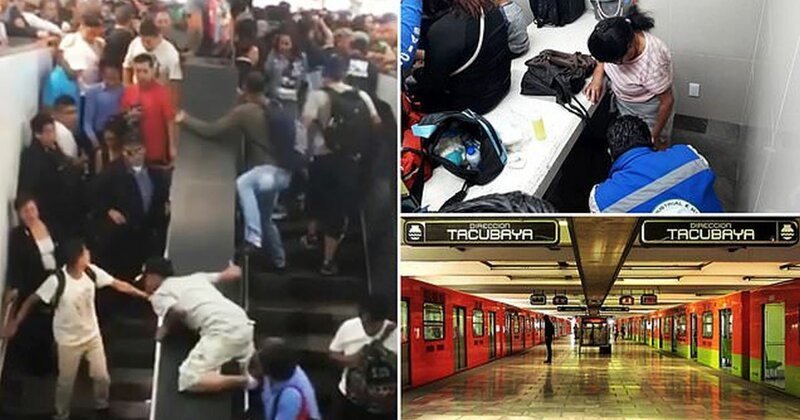 Авария на эскалаторе в Мехико (7 фото + 1 видео) Авария на эскалаторе в Мехико (7 фото + 1 видео)