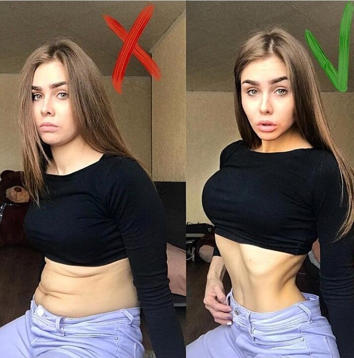 Разоблачение века. Фото девушек в Instagram и реальной жизни (21 фото) Разоблачение века. Фото девушек в Instagram и реальной жизни (21 фото)