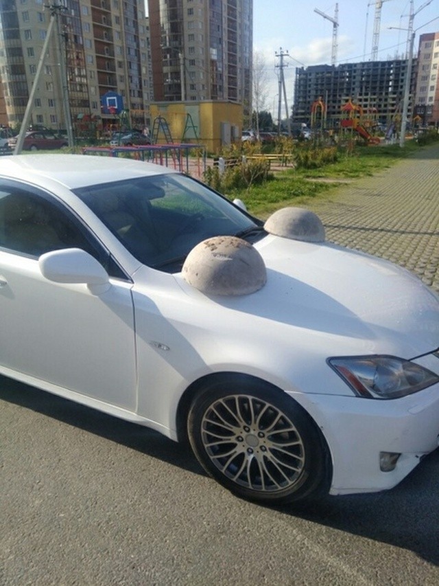 Неожиданный сюрприз для автолюбителя в Девяткино (3 фото)