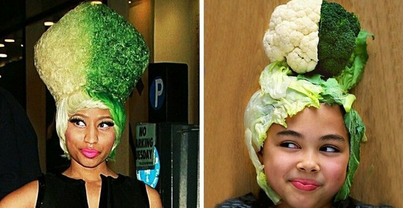 Малышка из Австралии копирует образы звёзд, создавая «дизайнерские» вещи из капусты, тёрки и скотча (23 фото)