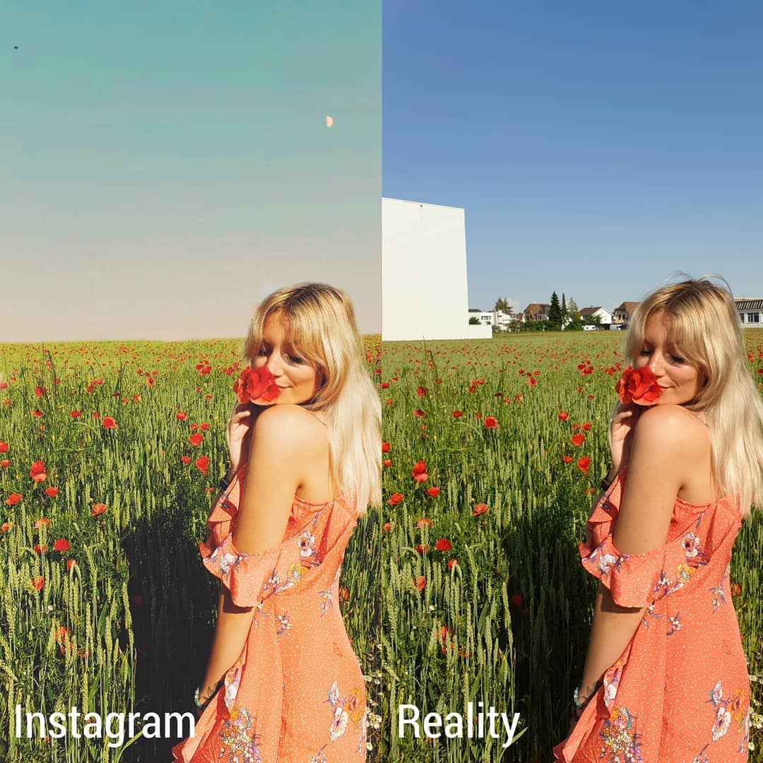 Девушка из Швейцарии сравнила обычную жизнь и то, какой её показывают в Инстаграме (16 фото)