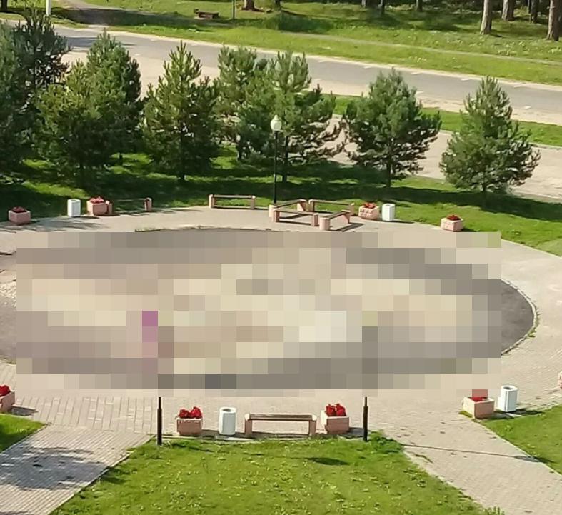 Во время строительства детской площадки в Калужской области случился конфуз (2 фото)