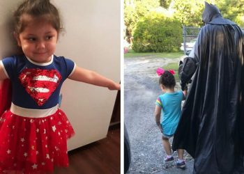 Девочку обижали в садике, но у неё нашёлся защитник - Бэтмен! (7 фото)