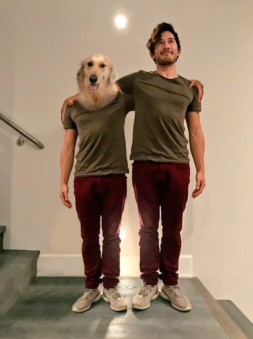 Блогер попросил подписчиков зафотошопить их с собакой, как на картинке, но те устроили смехопанораму (22 фото) Блогер попросил подписчиков зафотошопить их с собакой, как на картинке, но те устроили смехопанораму (22 фото)