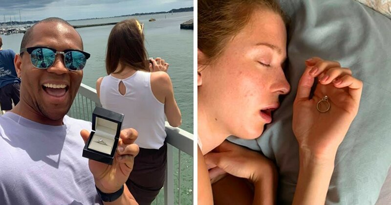Британец хотел жениться и 20 раз сфоткал кольцо на фоне своей девушки, а она ничего не заметила (23 фото)