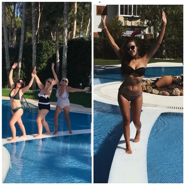 Мама спародировала дочку, повторив ее фотосессию в купальнике (3 фото) Мама спародировала дочку, повторив ее фотосессию в купальнике (3 фото)