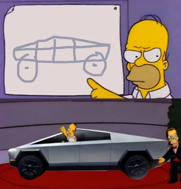 Реакция социальных сетей на новый электрический пикап Tesla Cybertruck (15 фото)