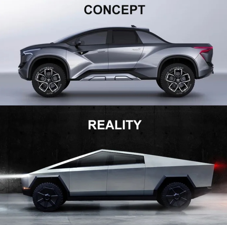 Реакция социальных сетей на новый электрический пикап Tesla Cybertruck (15 фото)