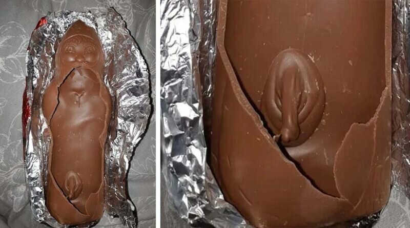 Шоколадный Дед Мороз с небольшим сюрпризом (5 фото)