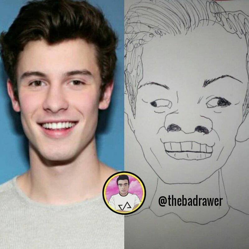 Портреты знаменитостей в исполнении "худшего художника в мире" (38 фото) Портреты знаменитостей в исполнении "худшего художника в мире" (38 фото)