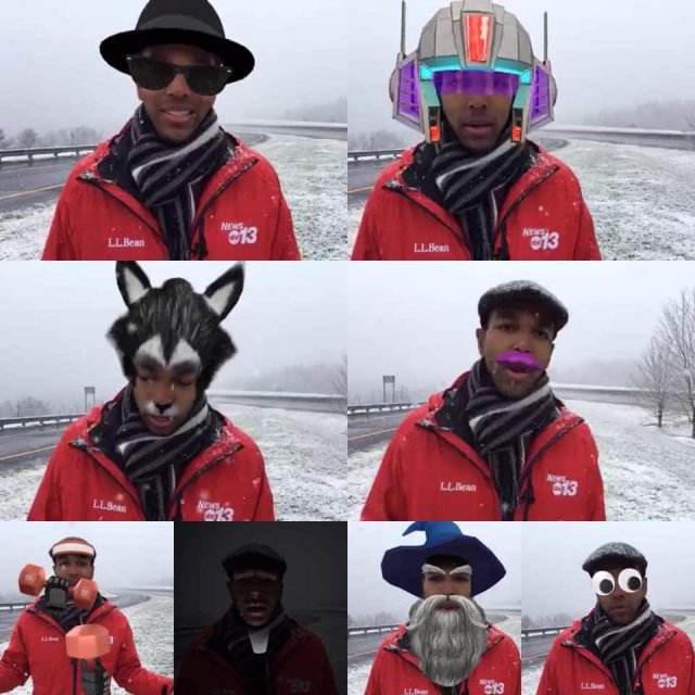 Журналист вышел в прямой эфир, забыв отключить фильтры на телефоне (6 фото + видео)