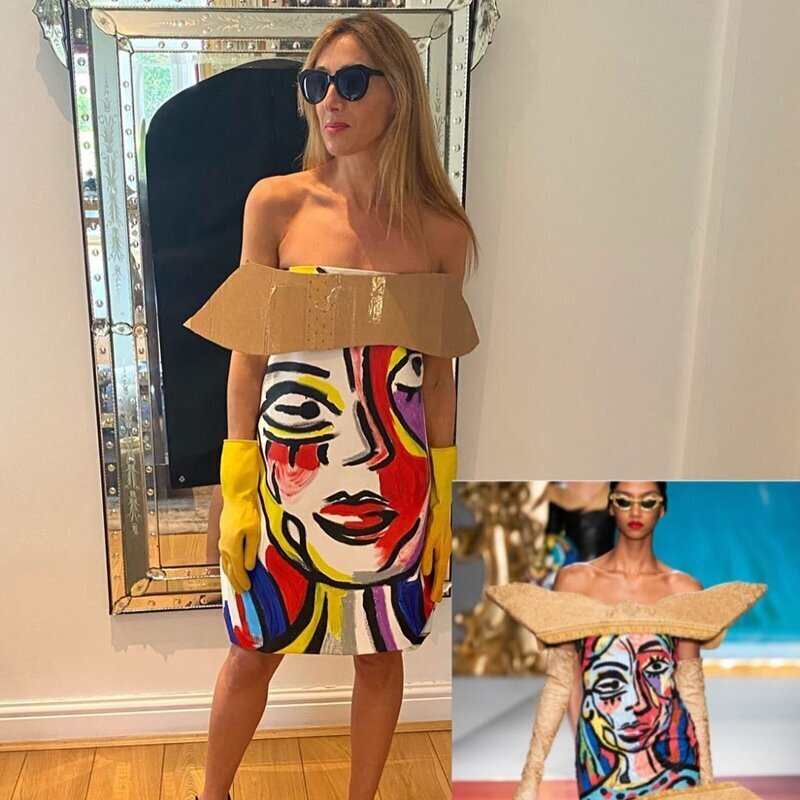 Карантин на стиле: модные образы из подручных материалов (47 фото)