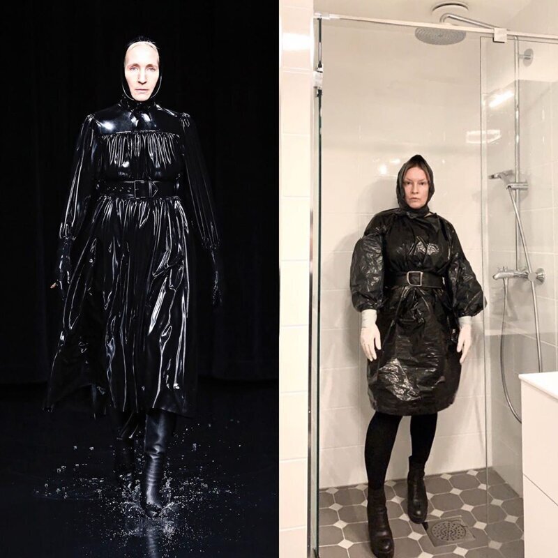 Карантин на стиле: модные образы из подручных материалов (47 фото)