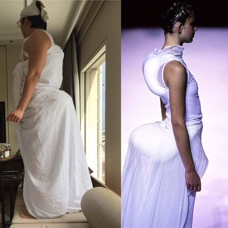 Карантин на стиле: модные образы из подручных материалов (47 фото)