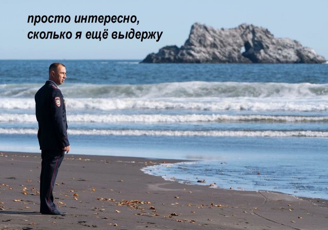Задумчивые полицейские у Тихого океана стали героями соцсетей (13 фото)