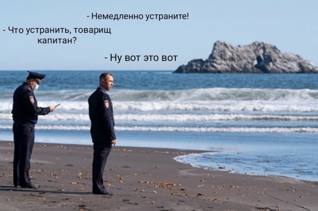 Задумчивые полицейские у Тихого океана стали героями соцсетей (13 фото)