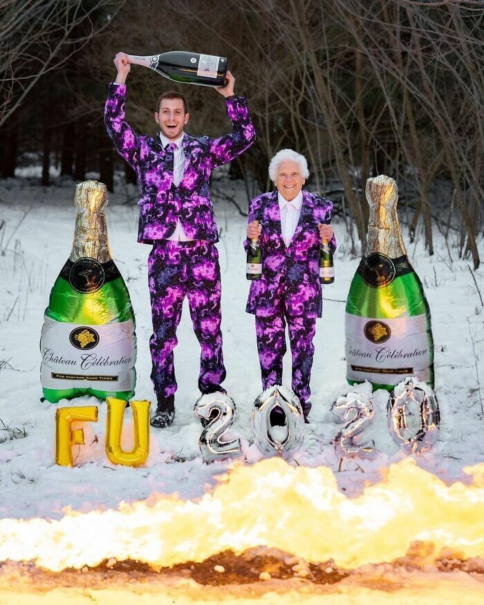 Бабушка и внук стали звездами интернета (23 фото)